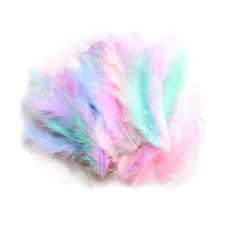 Asekonc Colorful Feathers for DIY Crafting, Soft Native Feathers Accessories for Party Decorations,Feather Mask,Windbell and Earrings(50PCS) - Image 1